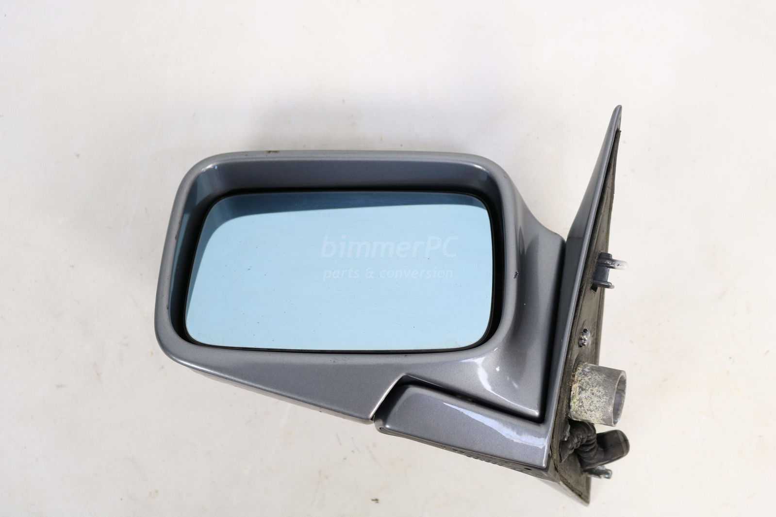 Picture of BMW 51161964155 Drivers Left Power Heated Memory Door Mirror Silver Gray E32 for sale