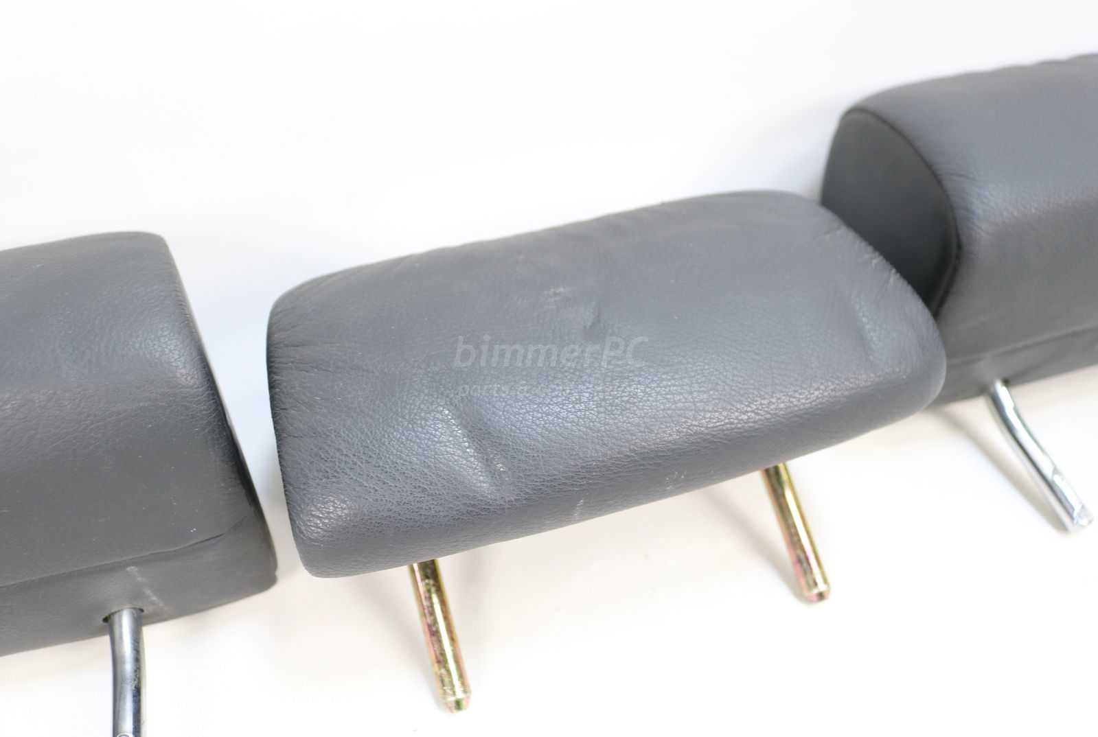 Picture of BMW  Rear Seat Head Rests Set Headrests Black Leather E39 Sedan for sale