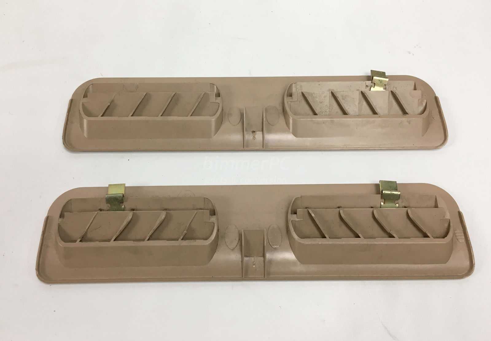 Picture of BMW 64221974499 Natural Tan Rear Floor Lower Vent Trims Covers Beige E34 E32 Early for sale
