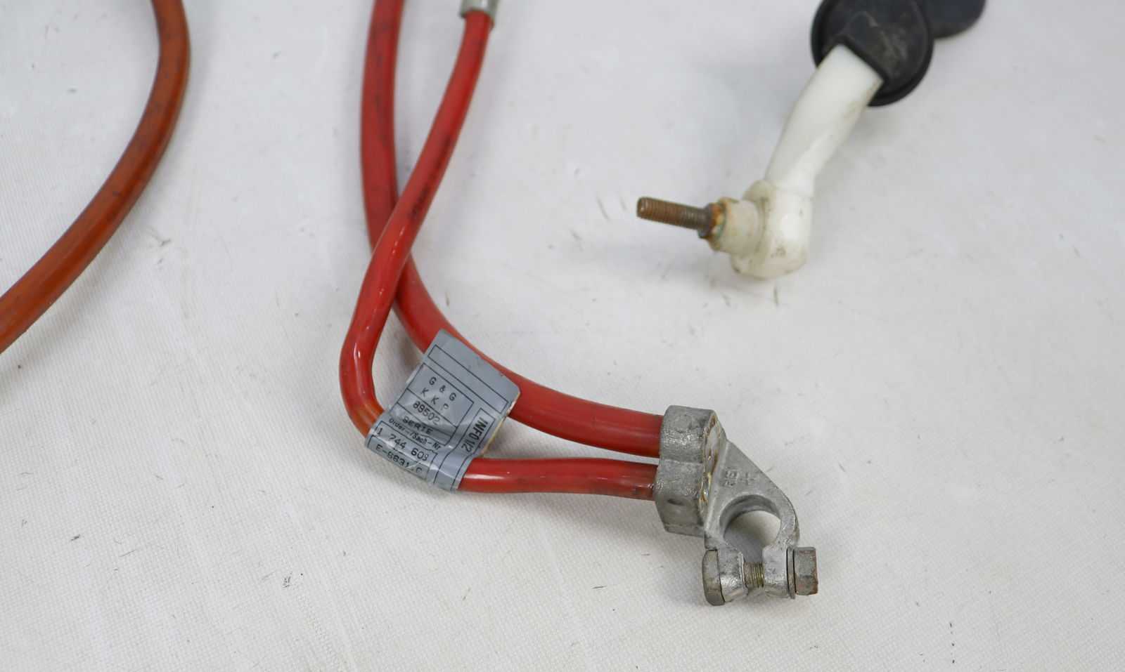 Picture of BMW 12421744603 Red Positive Battery Cable B+ Plus Pole E39 528i I6 M52 for sale