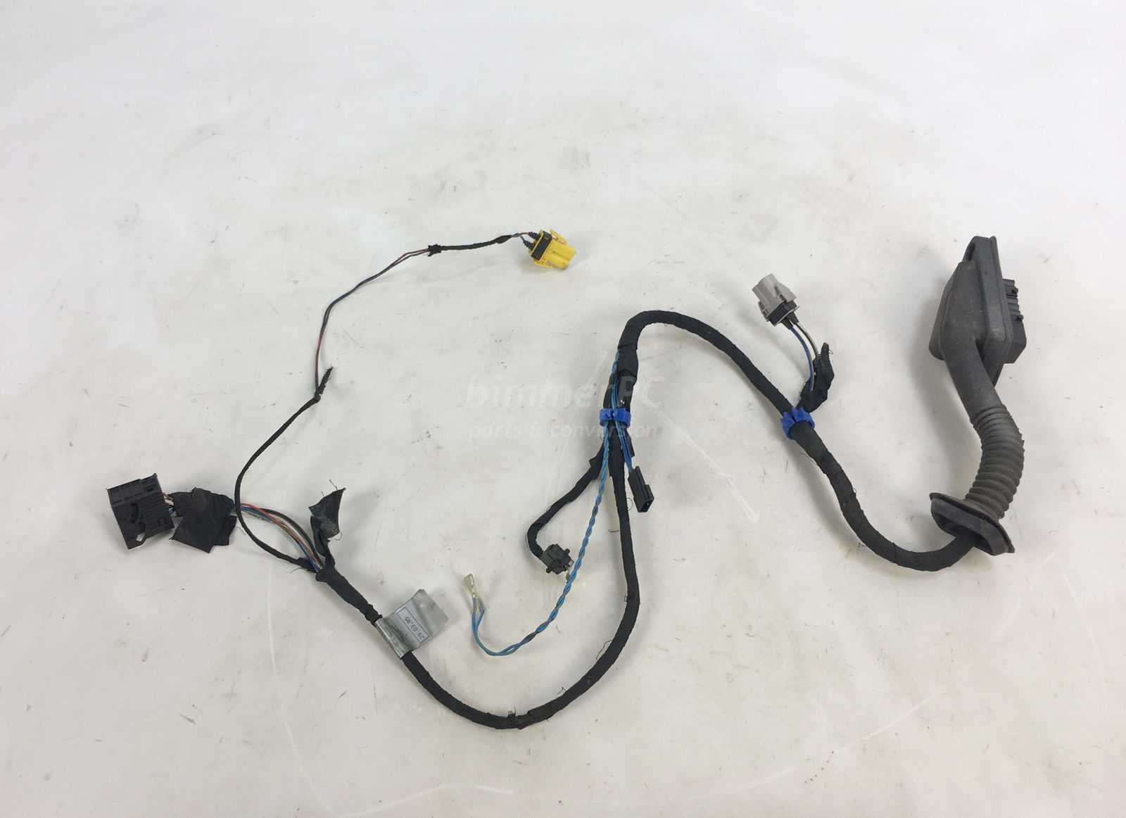 BMW E34 5-Series Right Front Passengers Door Wiring Harness Wire 1994 ...
