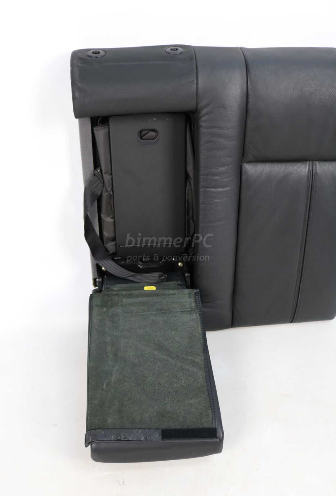 Picture of BMW 52208198255 Black Leather Left Rear Seat Backrest Cushion w Fold Down E39 Sedan for sale