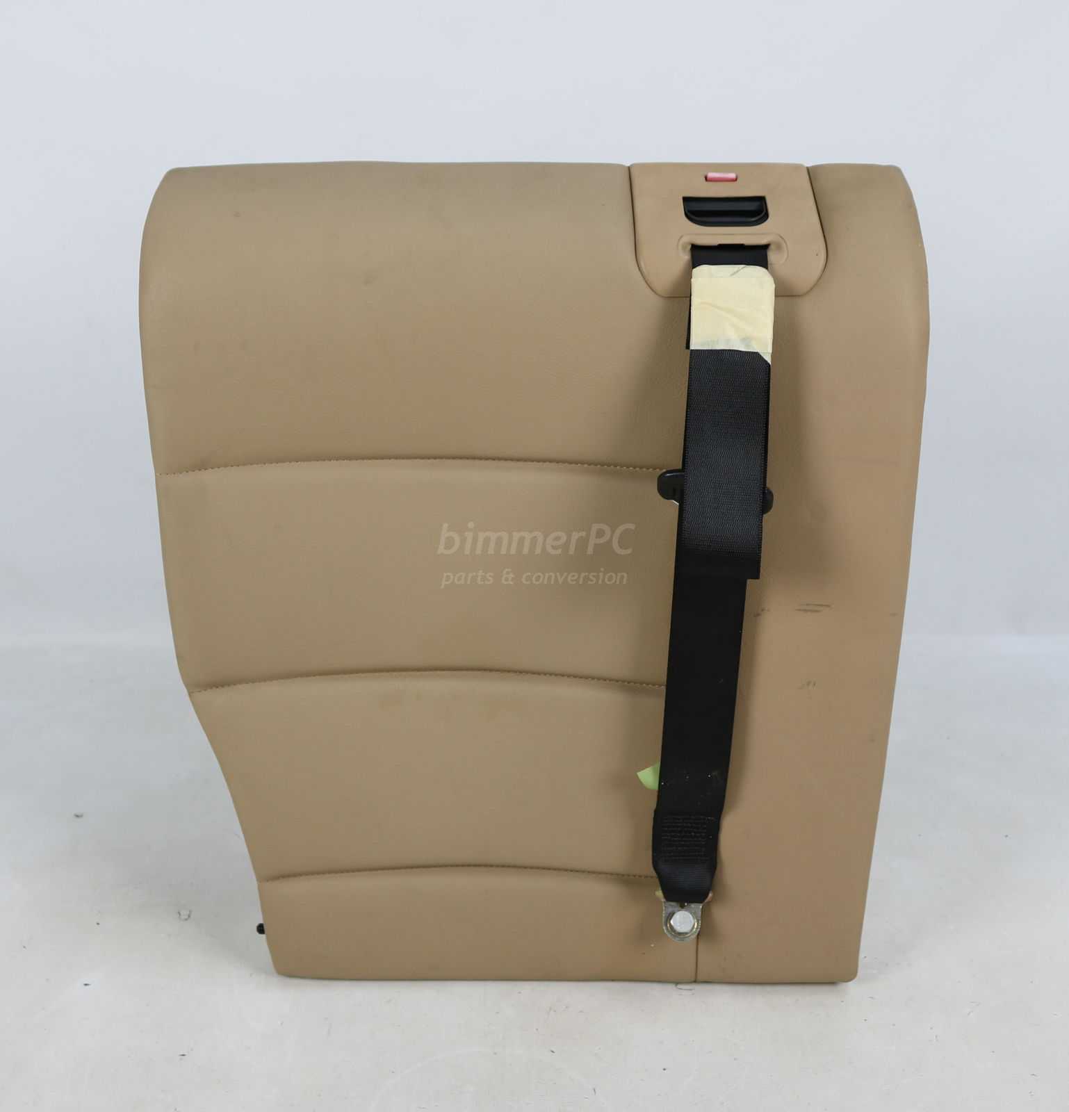 Picture of BMW 52208180784 Right Rear Seat Backrest Cushion Sand Beige Tan Leatherette w Fold Down E36 Sedan Coupe for sale