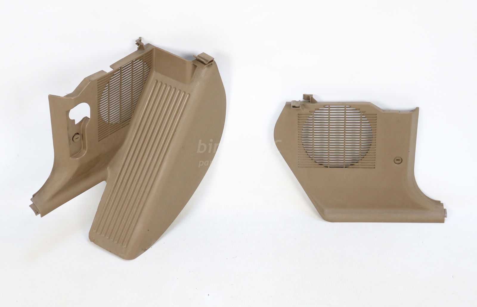 Picture of BMW 51438186565 Lower Front Footrest Kick Panels Tan Beige Trims Side Covers Left Right Set E36 Sedan for sale