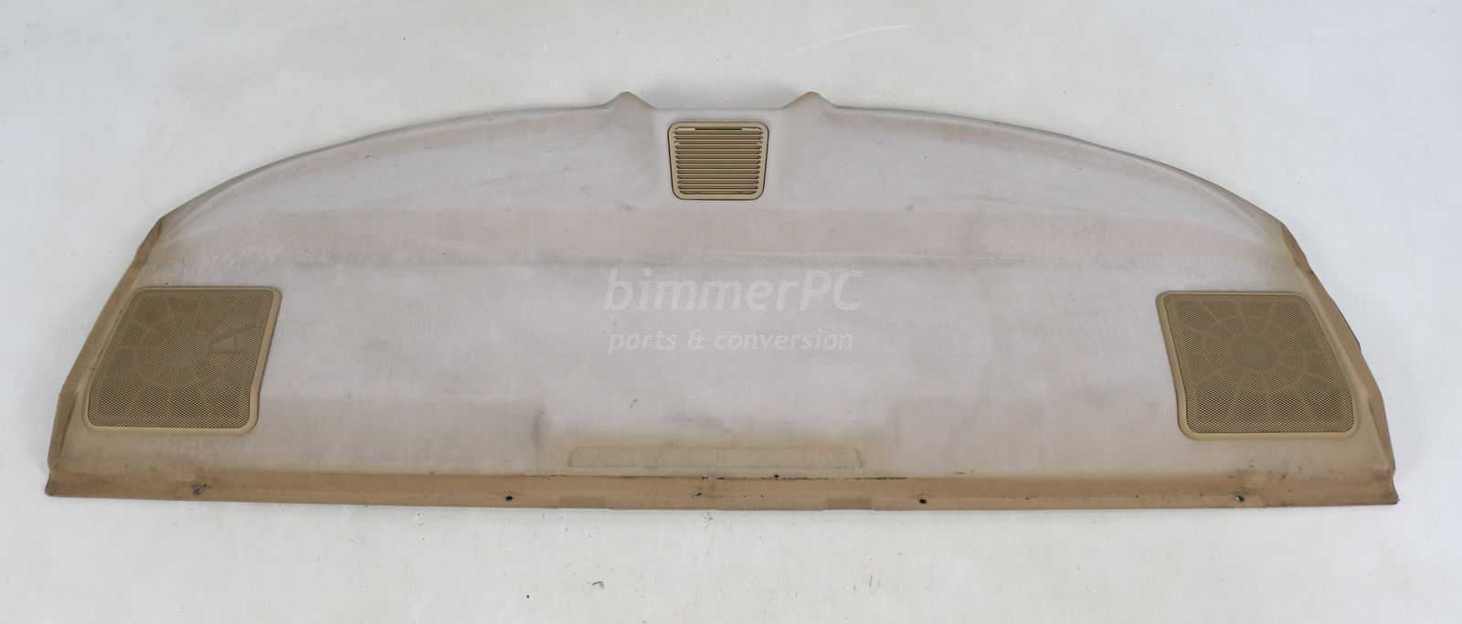 Picture of BMW 51468183452 Sand Tan Beige Rear Parcel Shelf Hat Package Trim w Fold Down Seats E36 Sedan for sale