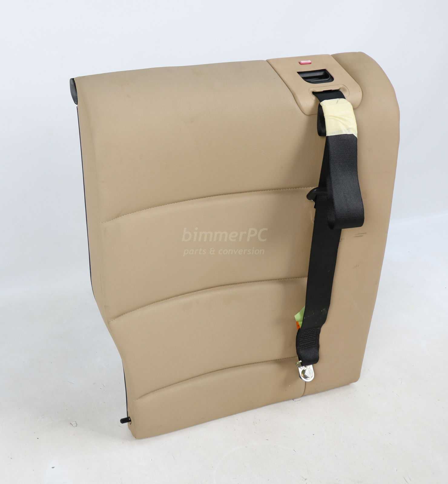 Picture of BMW 52208180784 Right Rear Seat Backrest Cushion Sand Beige Tan Leatherette w Fold Down E36 Sedan Coupe for sale