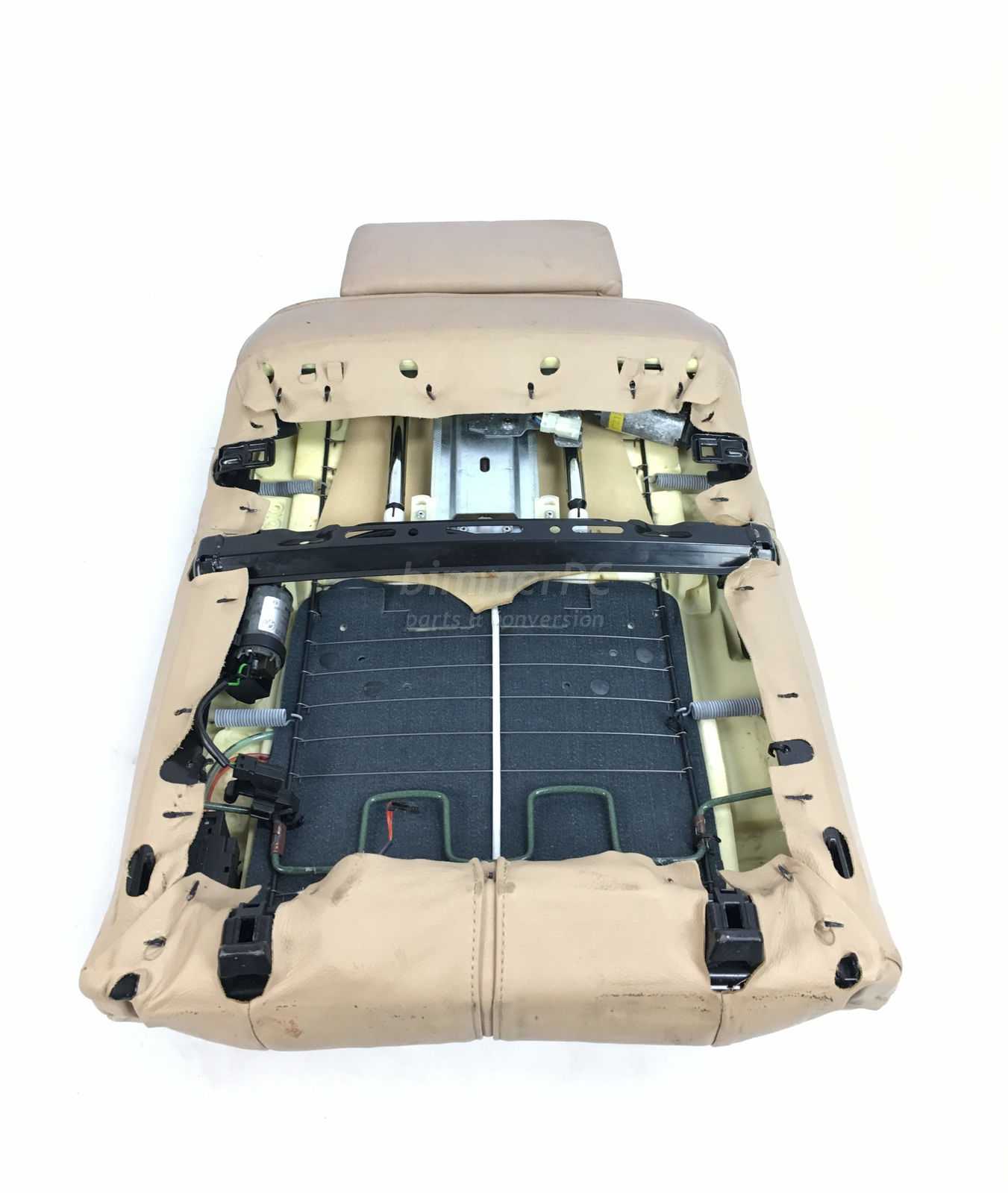 Picture of BMW  Sand Beige Tan Leather Front Seat Backrest Cushion Assembly E38 E39 Early for sale