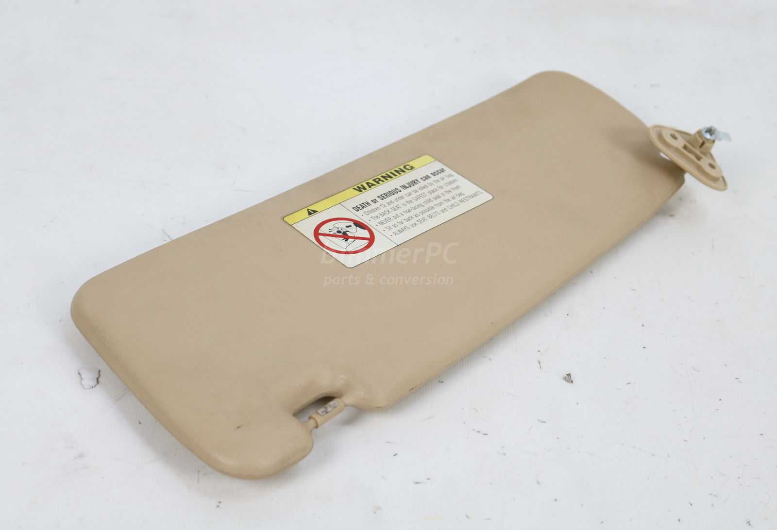 Picture of BMW 51168237122 Right Passengers Sun Visor Blind with Mirror Sand Beige Tan E36 Late for sale