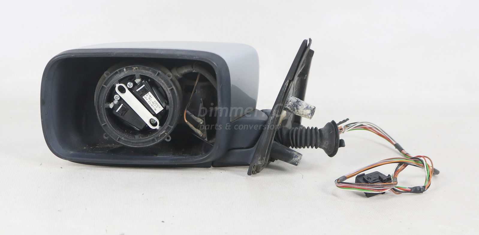 Picture of BMW 51168184857 Arctic Gray Drivers Left Memory Power Door Mirror Heated E39 Early for sale