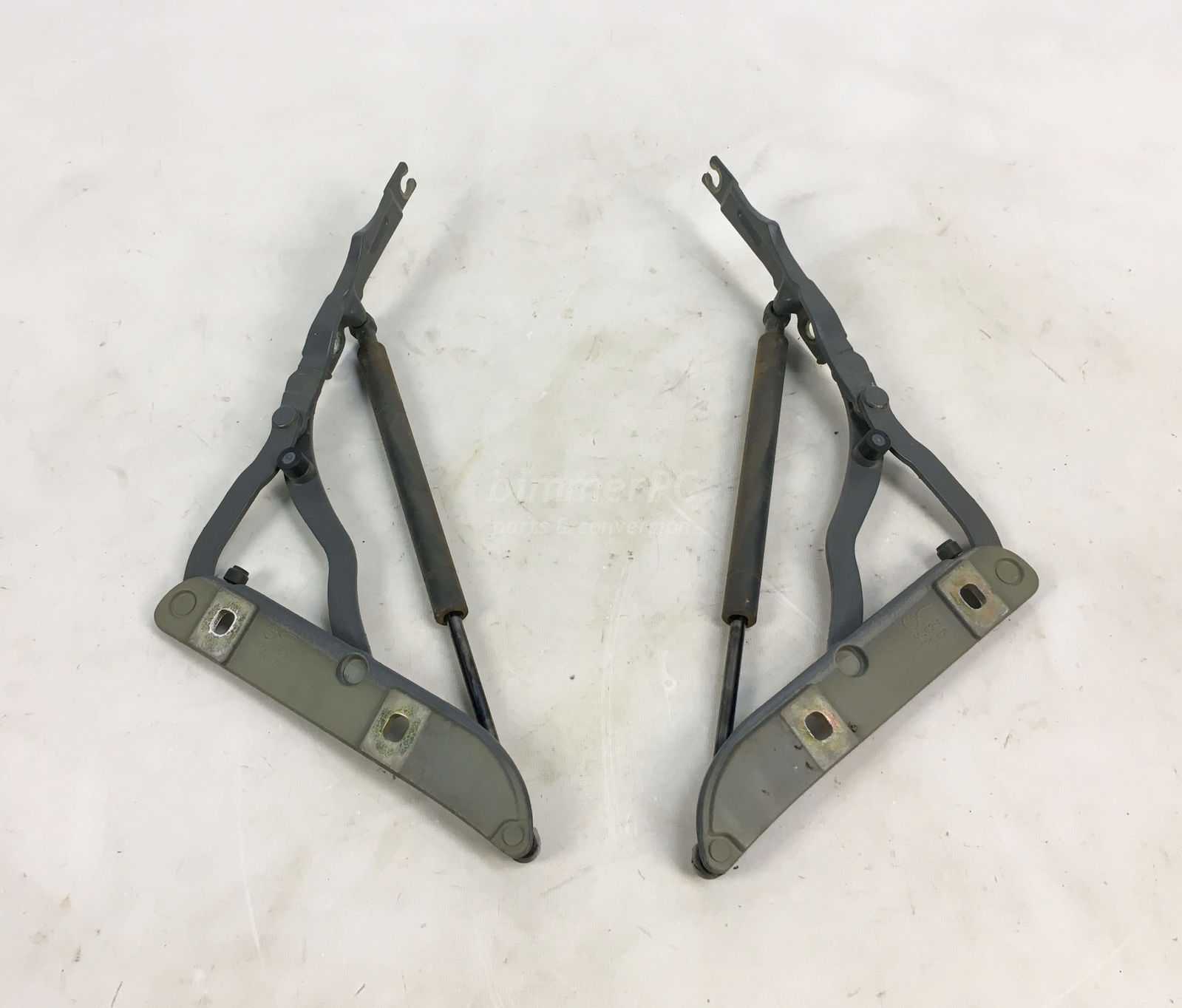 Picture of BMW  Steel Gray Trunk Lid Arms Supports Mounts Hinges E46 Sedan Coupe for sale