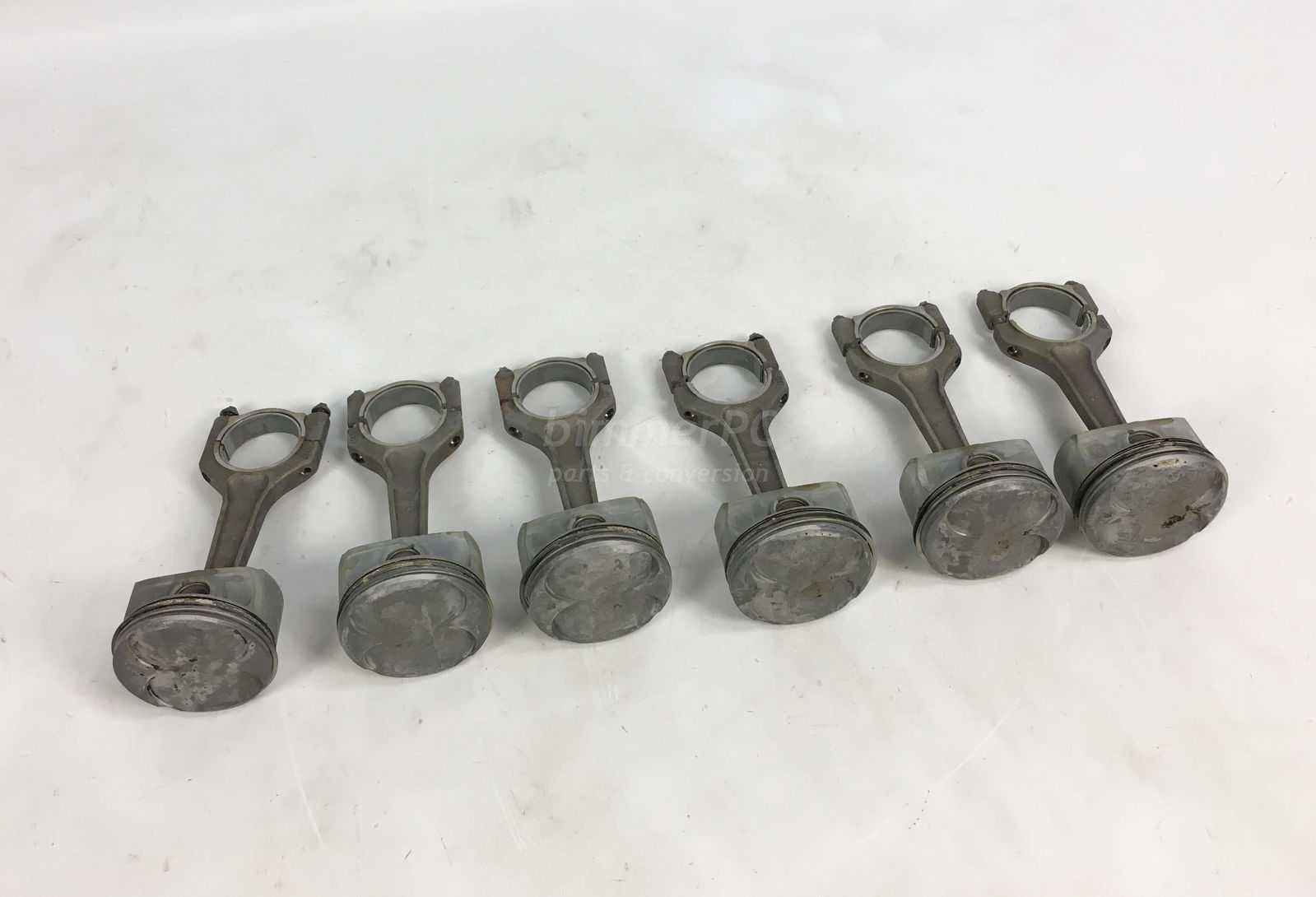 Picture of BMW 11257536373 Engine Pistons Connecting Rods Set of 6 N52 2.5L 3.0L E90 E91 E60 E61 E85 E86 for sale