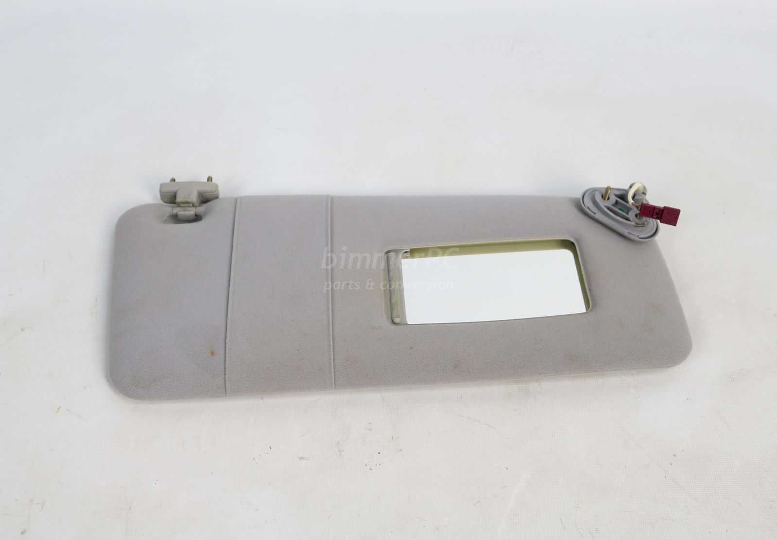 Picture of BMW 51168242548 Gray Passengers Right Front Sun Visor Blind Cloth E39 E38 with ITS for sale