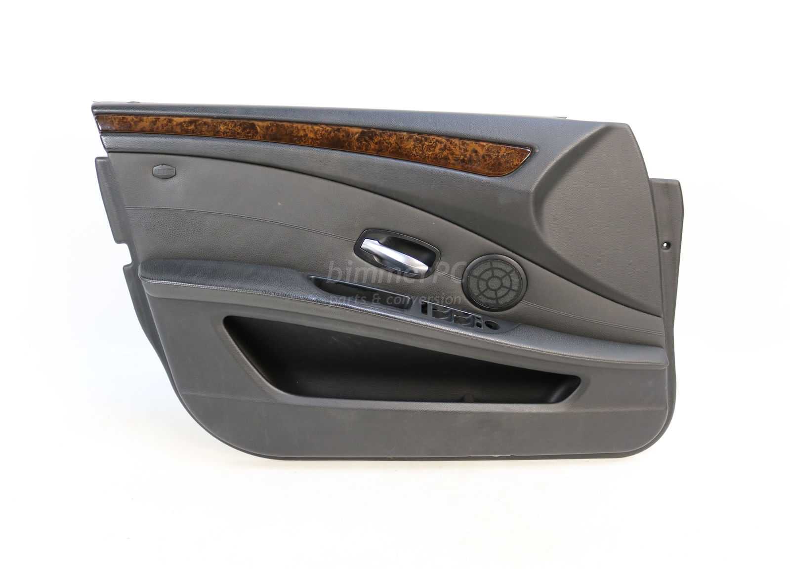 Picture of BMW 51416983613 Left Front Drivers Door Panel Dakota Black Leather E60 E61 LCI Late for sale