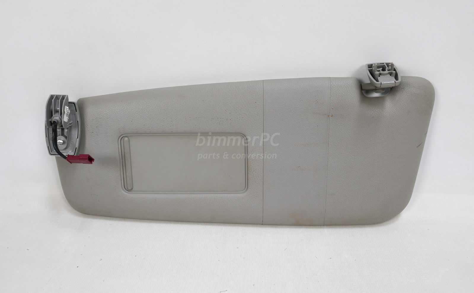 Picture of BMW 51167122867 Left Front Drivers Sun Visor Shade Blind w Mirror Gray E60 E61 for sale