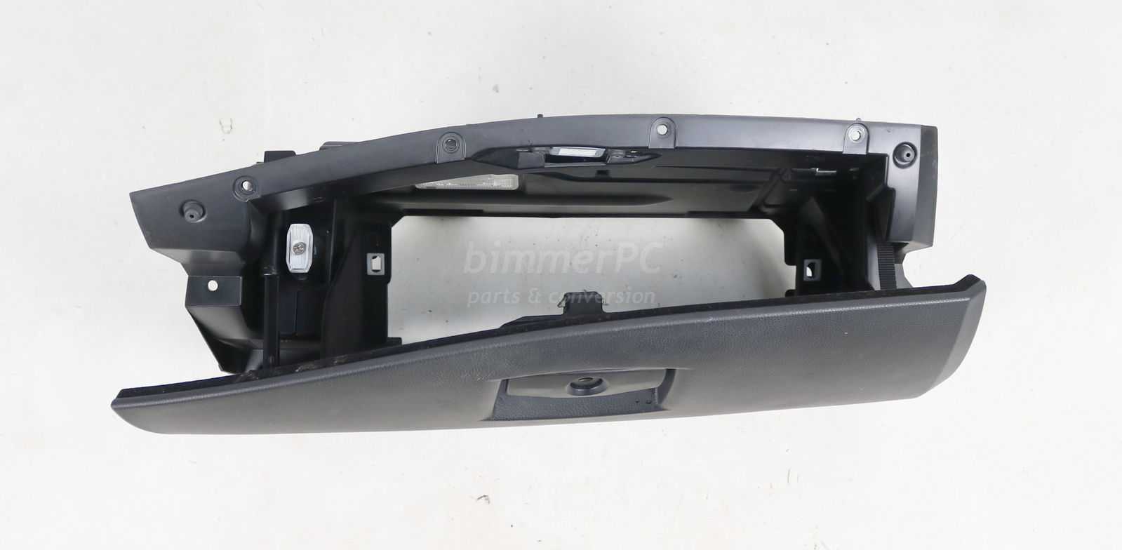 Picture of BMW 51167034080 Black Glove Box w Latch Mounting Bracket E60 E61 for sale