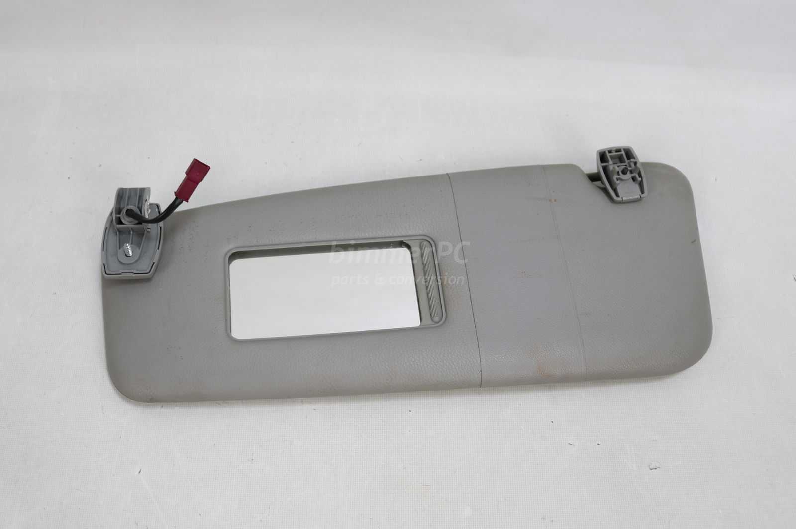 Picture of BMW 51167122867 Left Front Drivers Sun Visor Shade Blind w Mirror Gray E60 E61 for sale