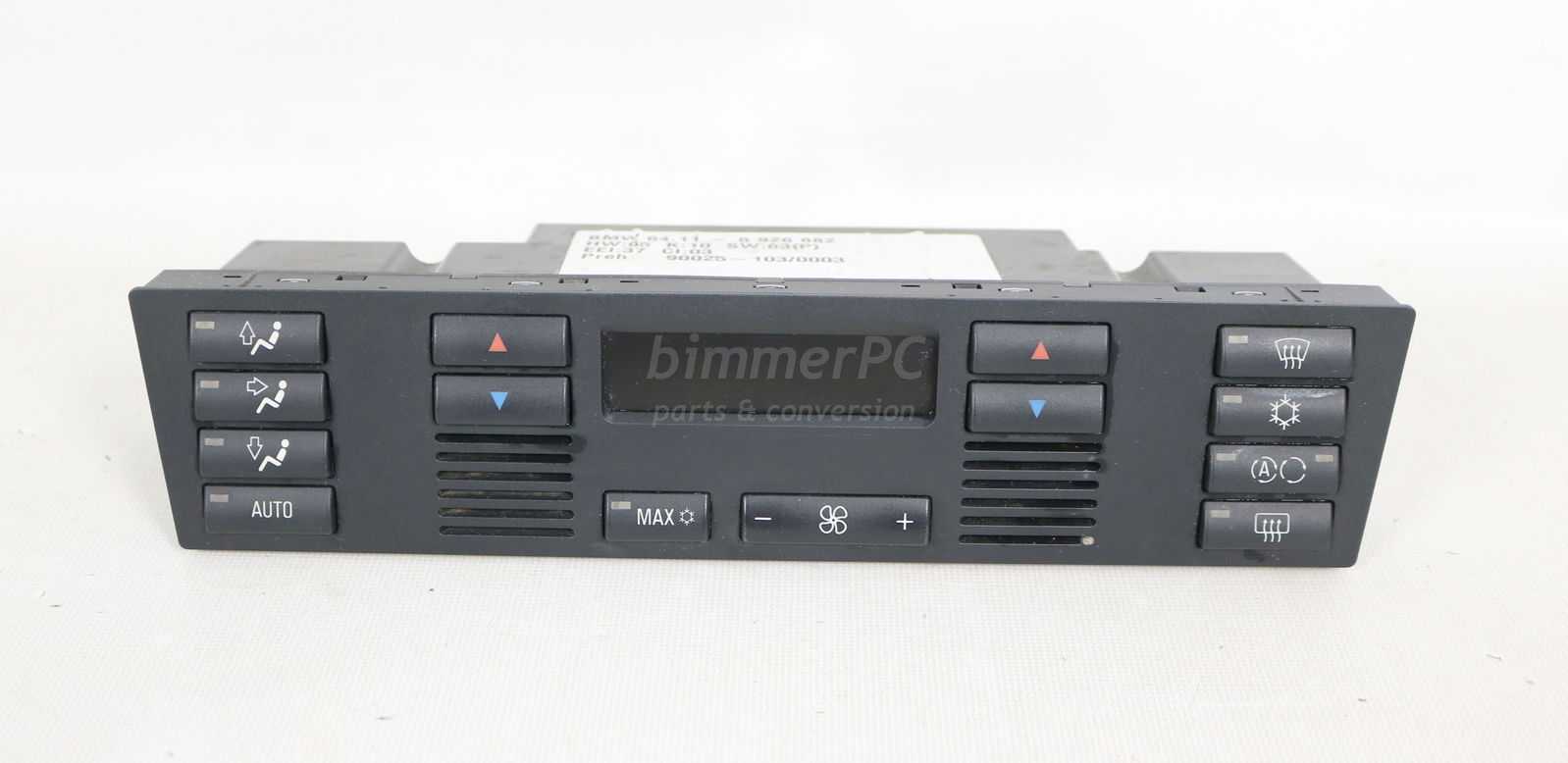 Picture of BMW 64116926882 Heater AC Climate Control Interface Buttons Module IHKA E53 w Rear AC for sale