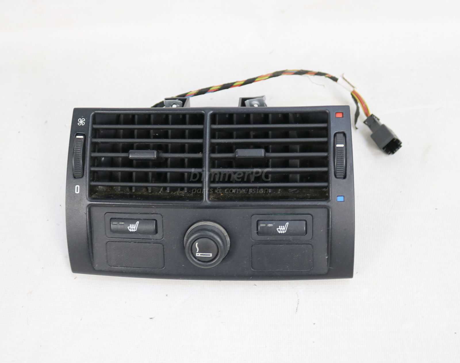 Picture of BMW 64228370911 Rear Center Console Fresh Air Vent Outlet w Seat Heaters w Auto AC E53 for sale