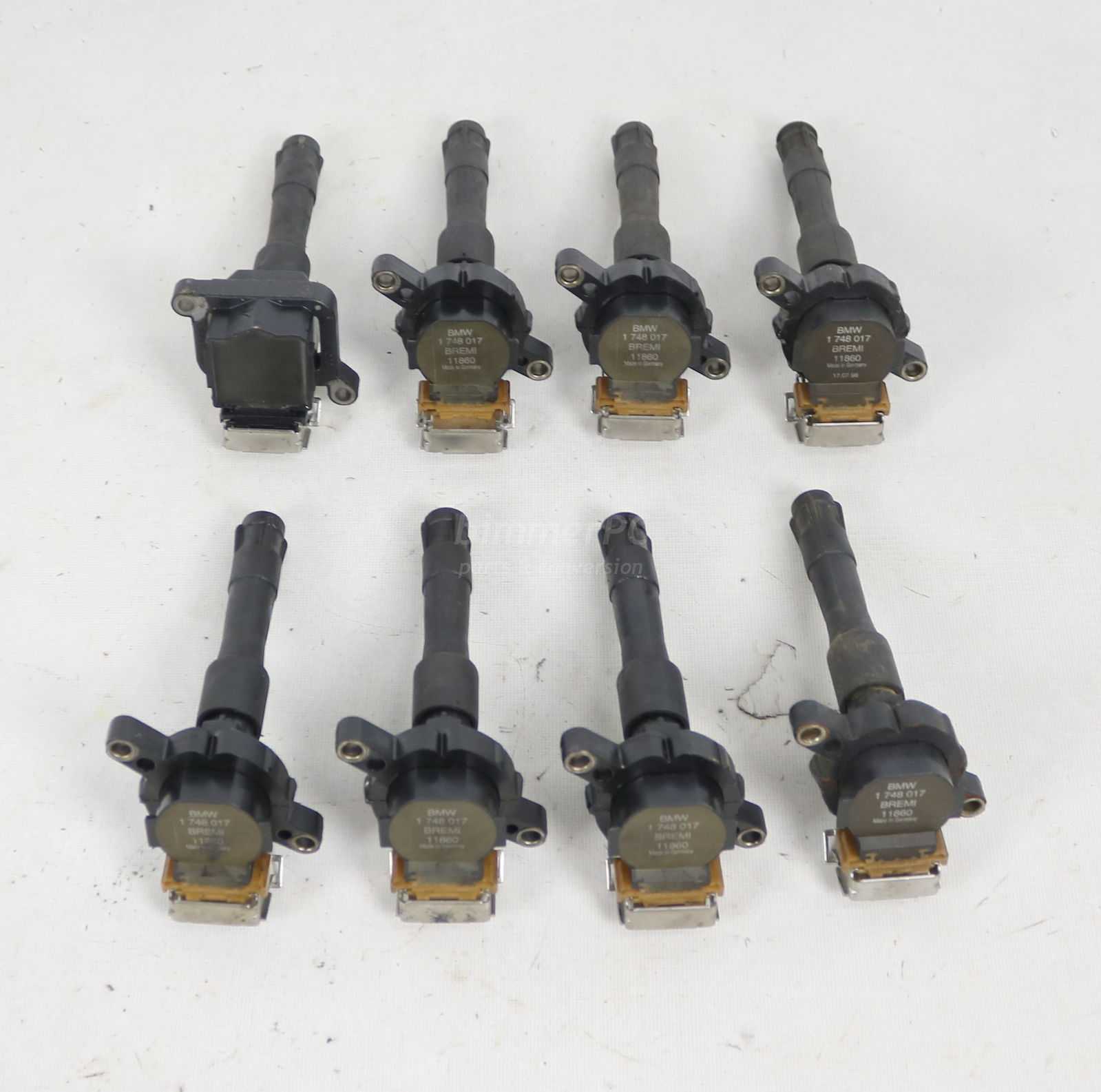 Picture of BMW 12131748017 Engine Motor Spark Plug Ignition Coils Set of 8 OBDII V8 E38 E39 E53 for sale