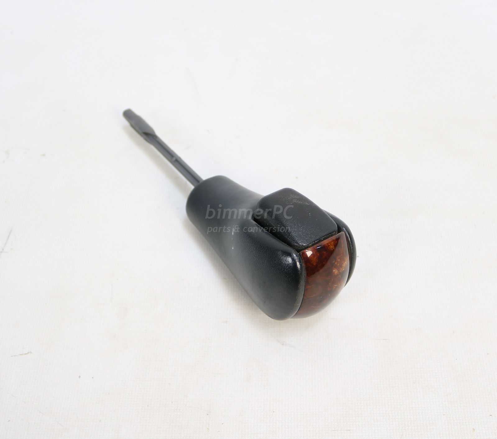 Picture of BMW 25161422379 Automatic Transmission Shifter Knob Wood Leather Handle E39 for sale