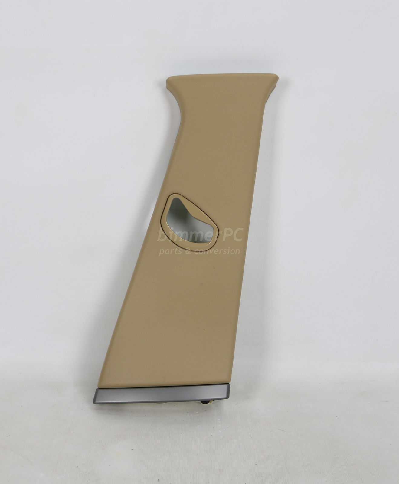 Picture of BMW 51437024744 Right Passengers B Pillar Upper Trim Panel Column Cover Nasca Beige Tan E65 E66 for sale