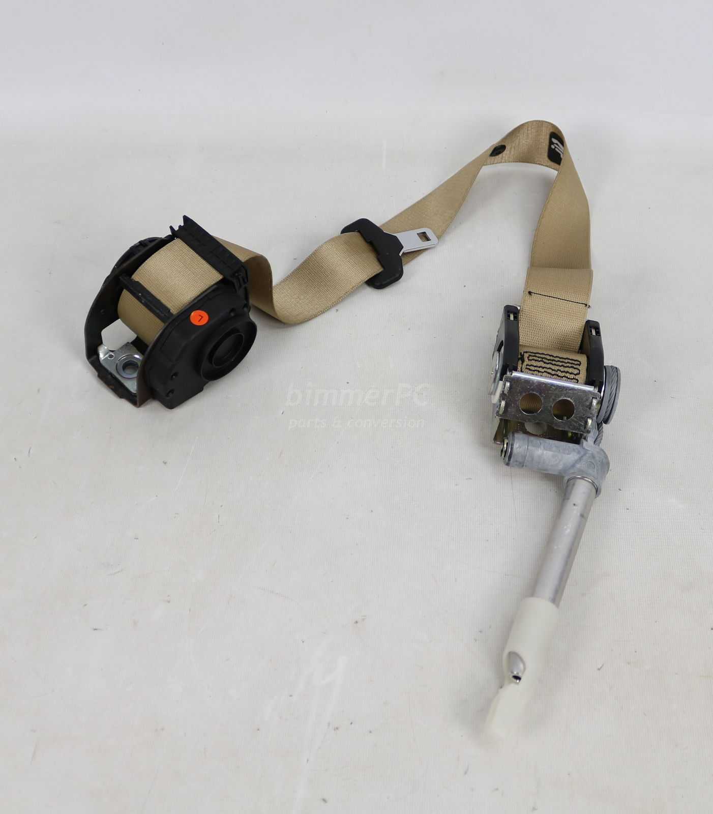 Picture of BMW 72117025433 Left Rear Beige Tan Seat Belt E65 E66 for sale