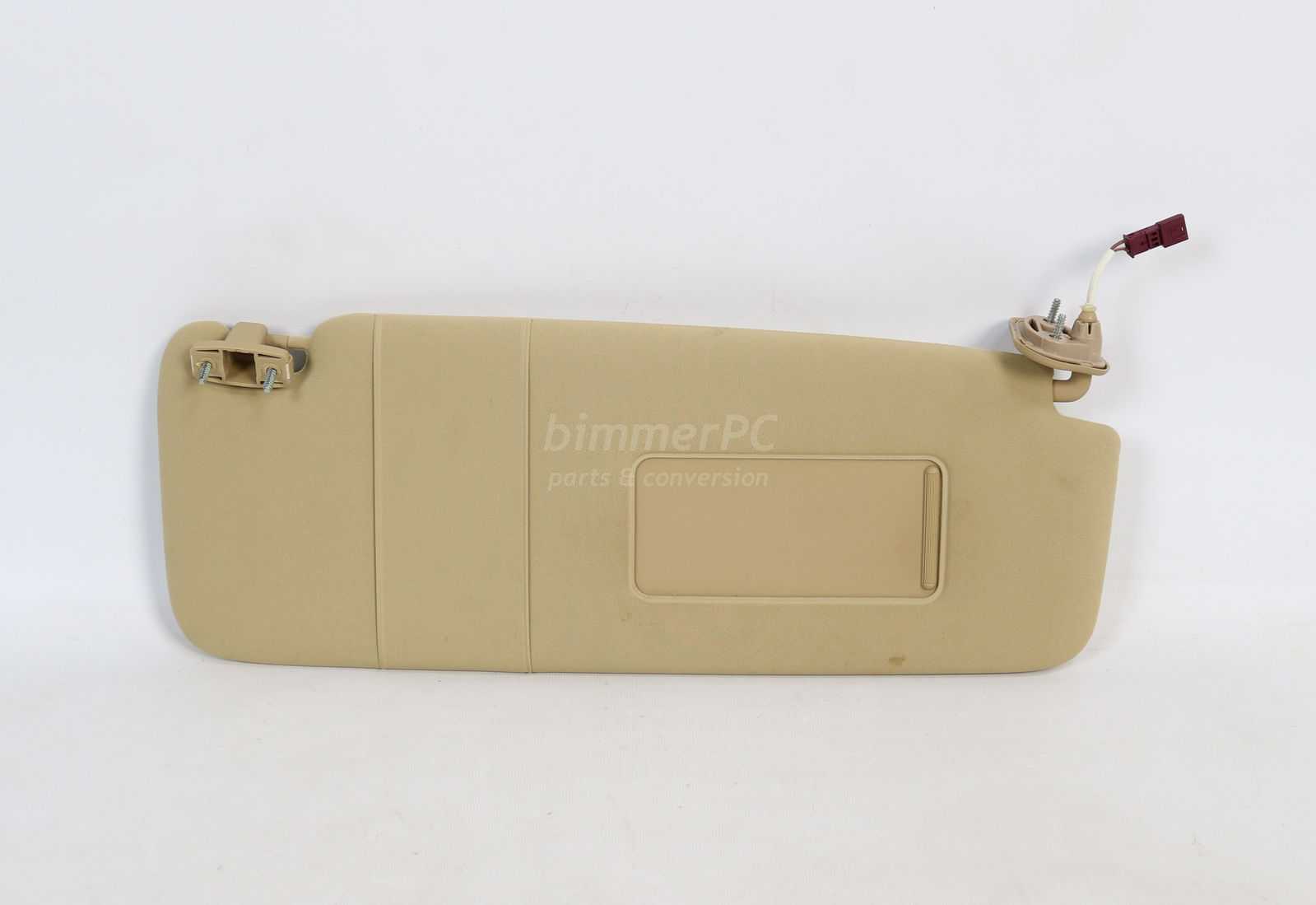 Picture of BMW 51166952550 Right Passengers Beige Nasca Tan Front Sun Visor Blind Cloth E65 E66 Late for sale