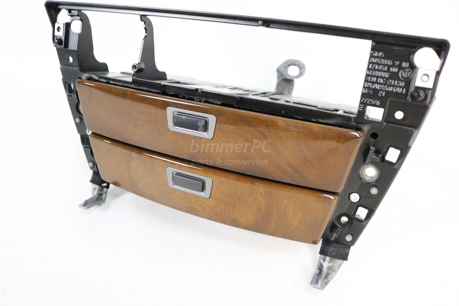 Picture of BMW 51457148982 Center Console Storage Drawers Cubbies Light Ash Wood Trim E65 E66 Late for sale