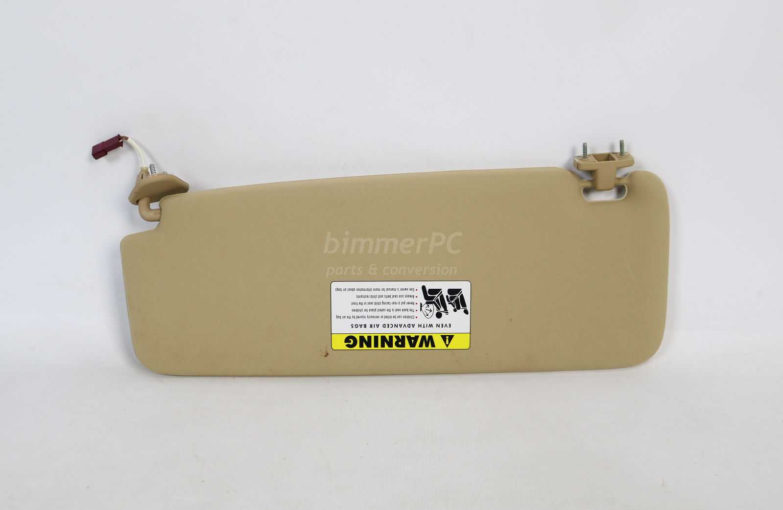 Picture of BMW 51166952550 Right Passengers Beige Nasca Tan Front Sun Visor Blind Cloth E65 E66 Late for sale