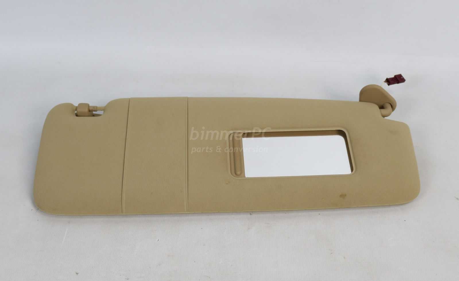 Picture of BMW 51166952550 Right Passengers Beige Nasca Tan Front Sun Visor Blind Cloth E65 E66 Late for sale