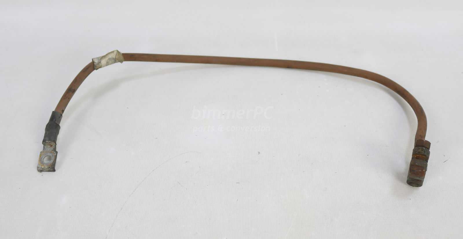 Picture of BMW 12421719728 Underhood Battery Grounding Cable Brown Wire w Terminal M20 M50 E34 525i Early for sale