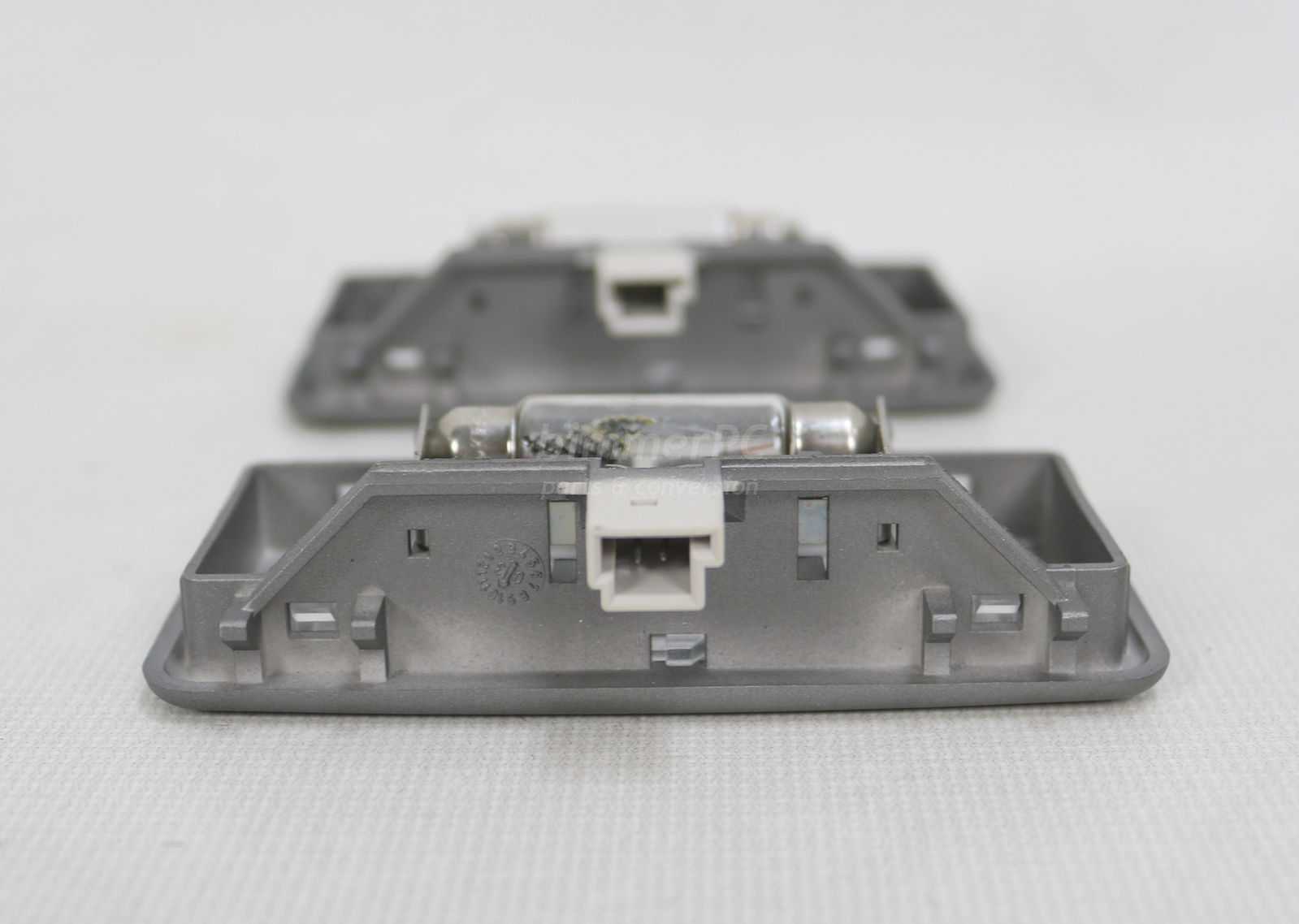 Picture of BMW 63316902972 Silver Front Sun Visor Vanity Mirror Lights Lamps Left Right Set E65 E66 Early for sale