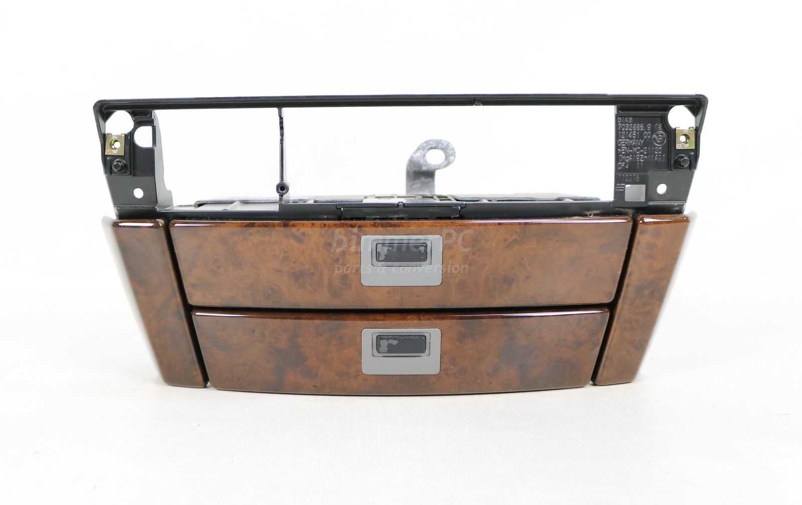 Picture of BMW 51457068494 Center Console Storage Drawers Cubbies Bicolor Wood Trim E65 E66 V12 Early for sale