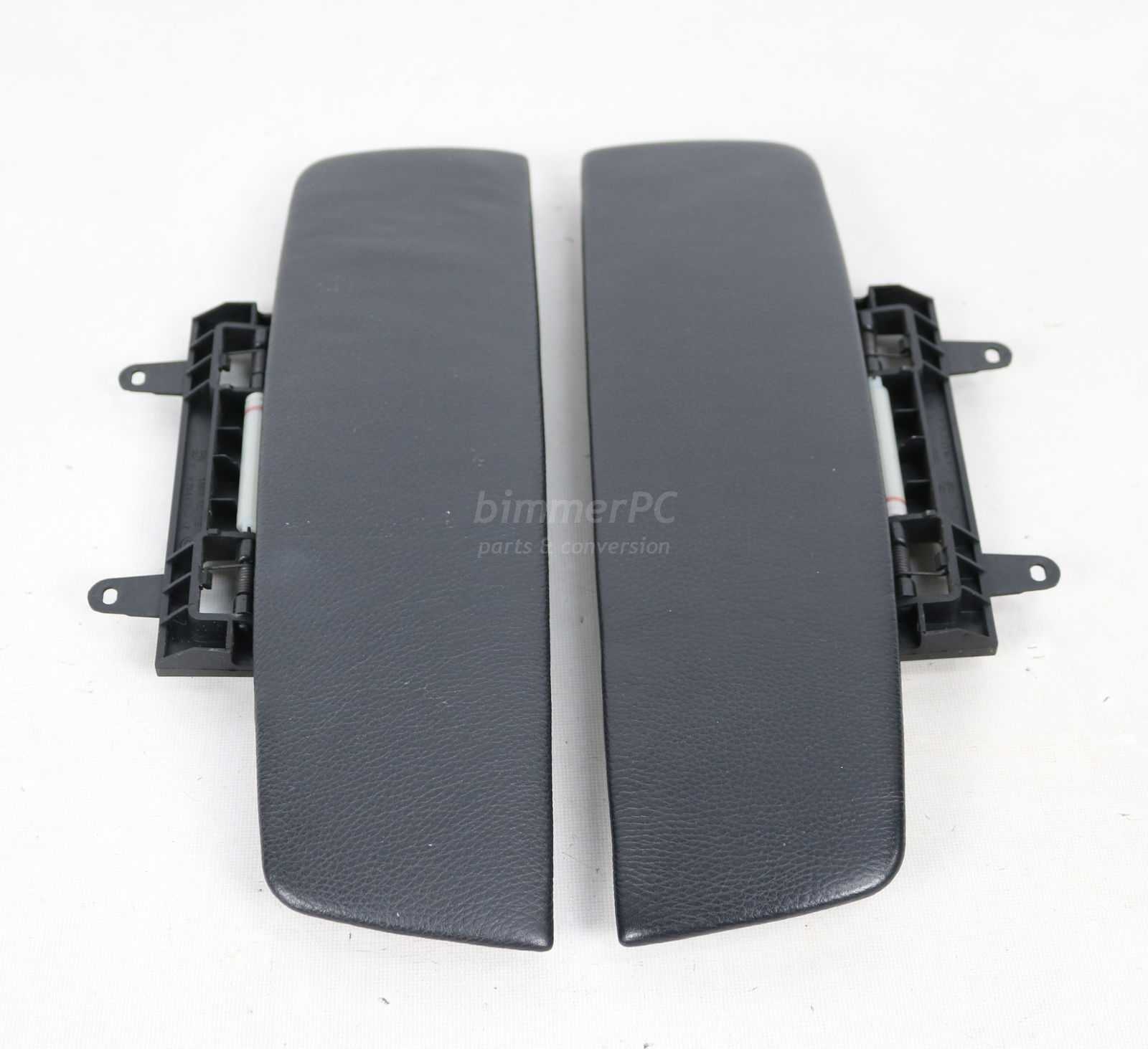 Picture of BMW 51167144296 Black Leather Center Console Arm Rest Panels E65 E66 Early for sale