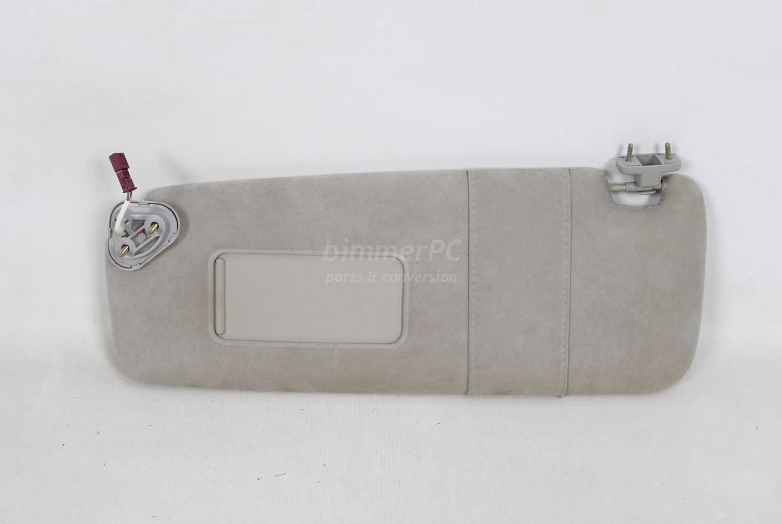 Picture of BMW 51166952559 Drivers Left Front Sun Visor Blind Alcantara Gray Suede Leather E65 E66 Late for sale