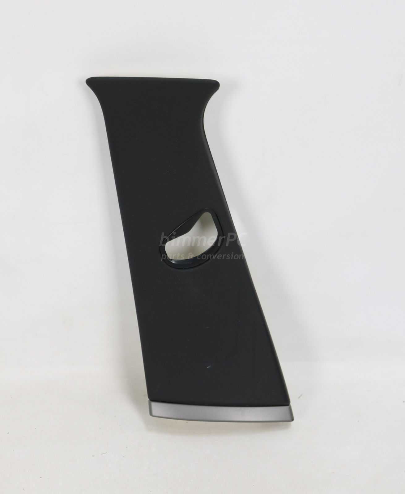 Picture of BMW 51437064043 Left Drivers B Pillar Upper Column Cover Panel Trim Black Leather E66 V12 for sale