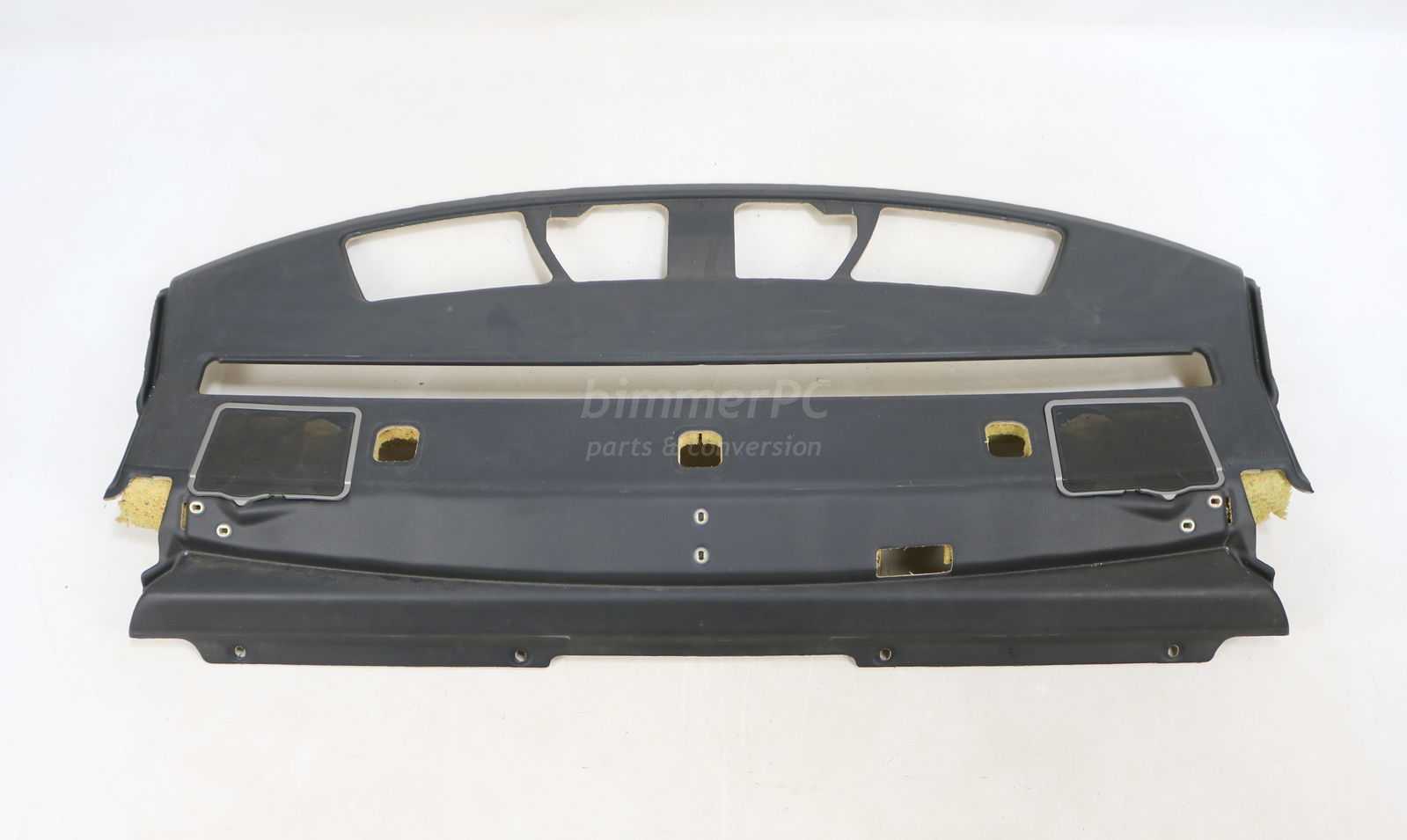 Picture of BMW 51467157064 Black Rear Parcel Shelf Trim Panel w Power Shade Cutout Cool Box E66 for sale