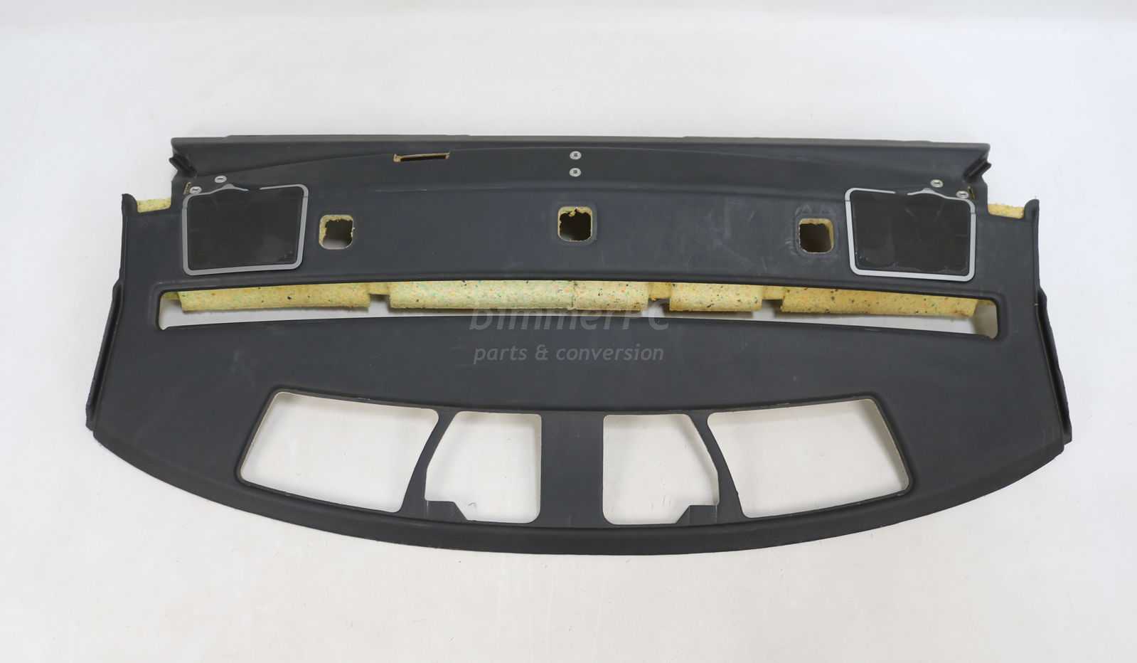 Picture of BMW 51467157064 Black Rear Parcel Shelf Trim Panel w Power Shade Cutout Cool Box E66 for sale