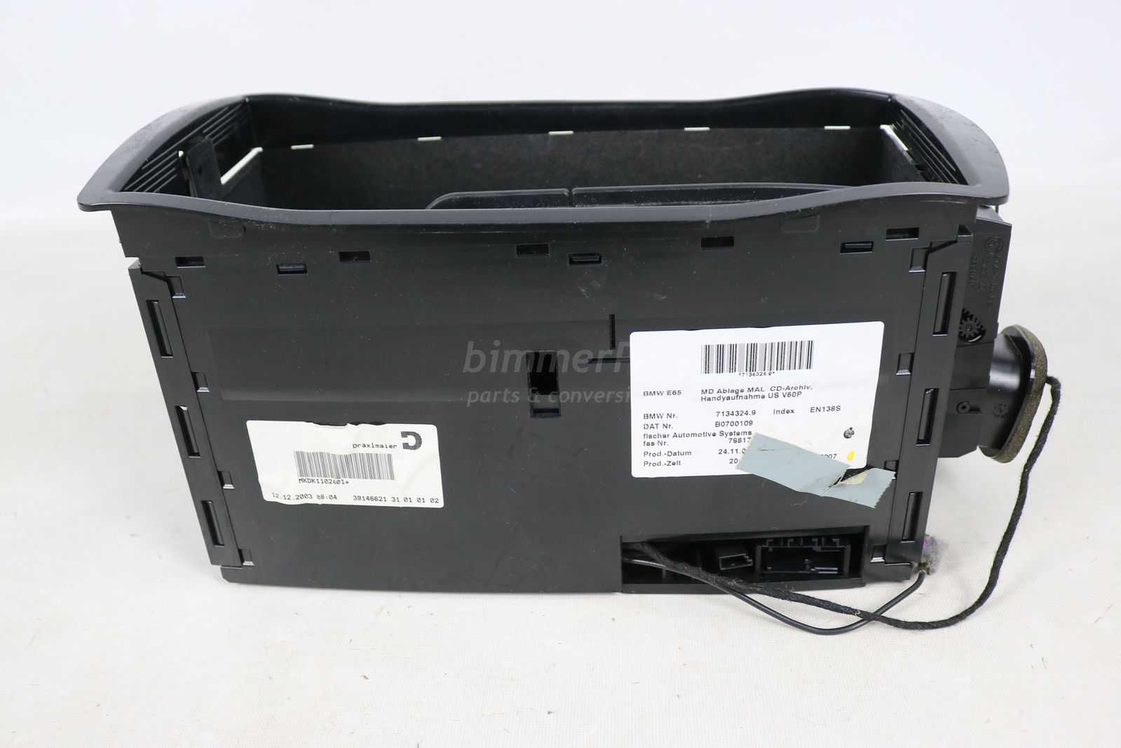 Picture of BMW 51167042555 Center Console Storage Box w CD Holder Coin Tray Phone Carrier E65 E66 for sale