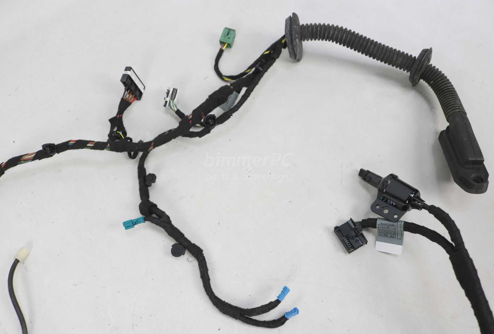 Picture of BMW 61126934018 Left Front Drivers Door Cable Wiring Harness Soft Close Comfort Access E66 E65 Early for sale