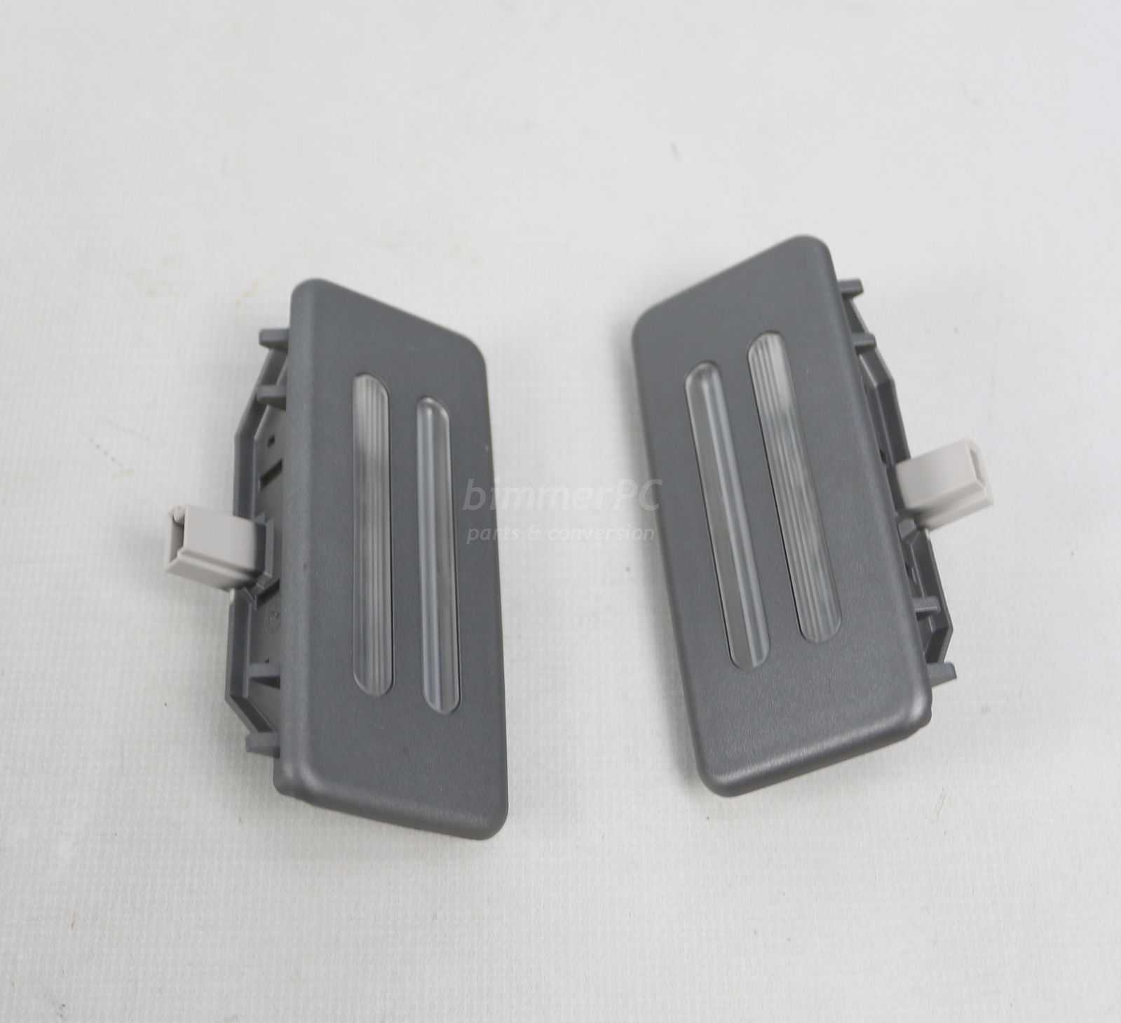 Picture of BMW 63316902972 Silver Front Sun Visor Vanity Mirror Lights Lamps Left Right Set E65 E66 Early for sale