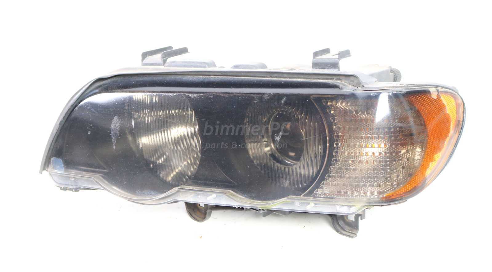 Picture of BMW 63126930239 Left Drivers Head Light Lamp HID Xenon Clear White Corner Turn Signal E53 Early for sale