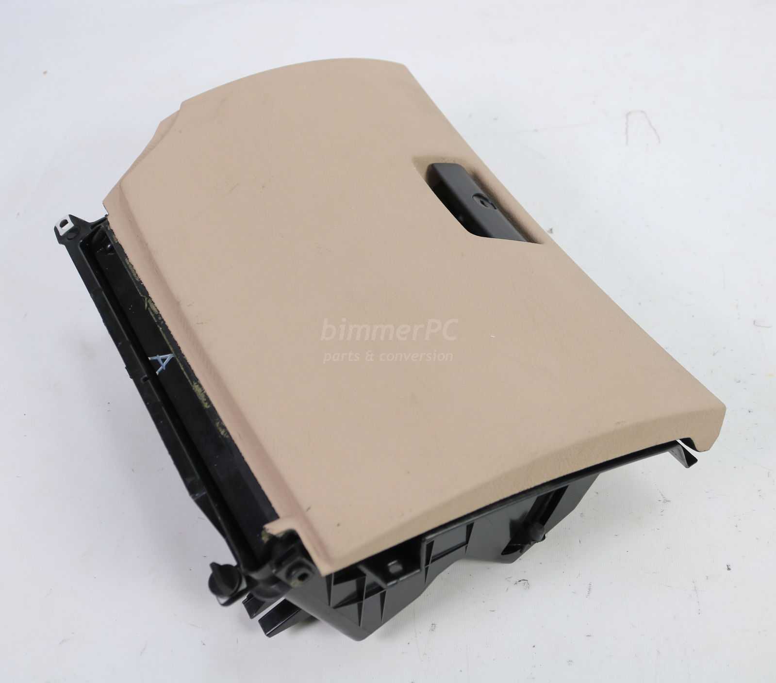 Picture of BMW 51168248980 Sand Tan Beige Glove Box Glovebox w Bracket E53 for sale