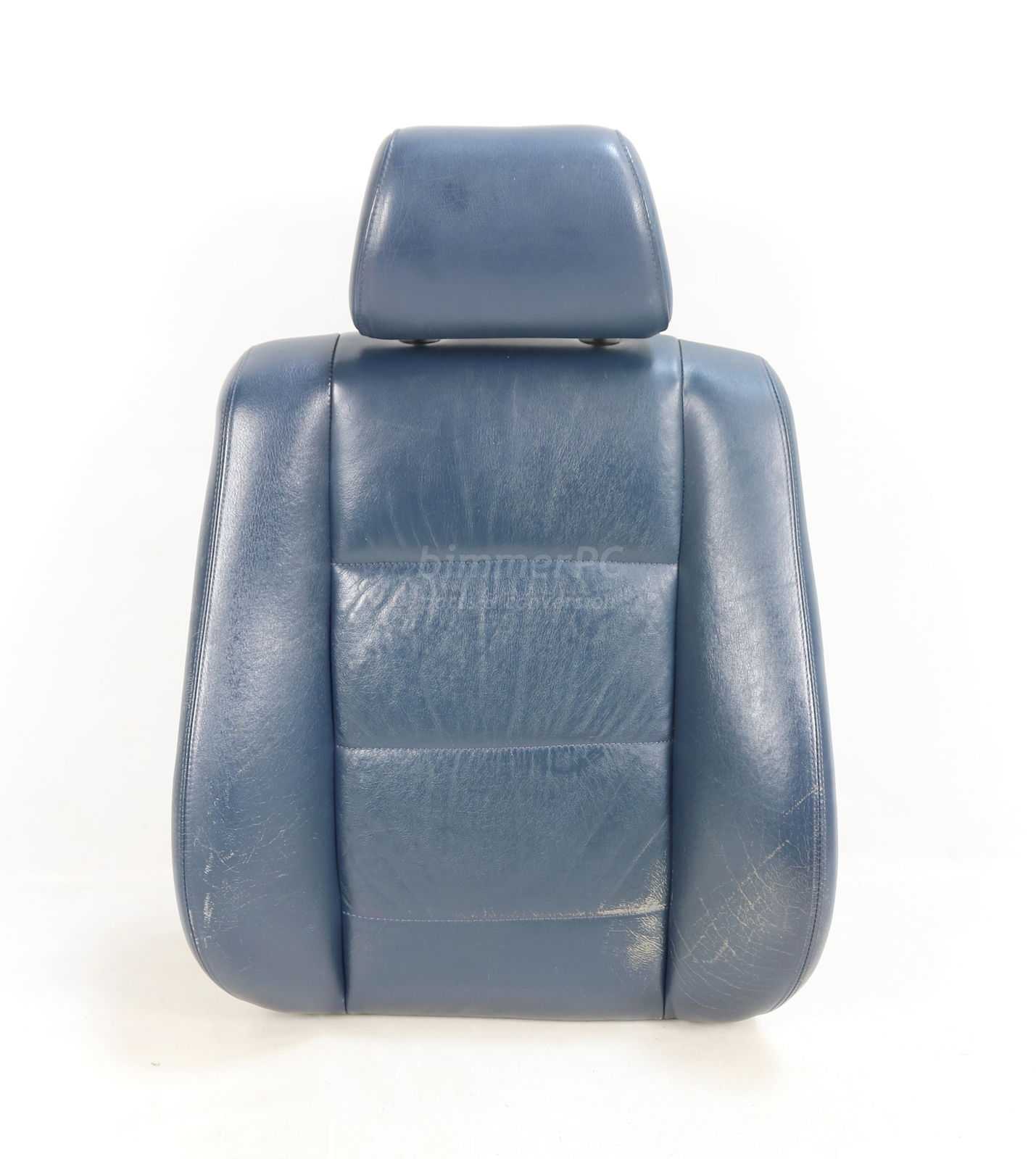 Picture of BMW 52108143074 Ultramarine Blue Leather Front Seat Backrest Cushion Left Right E34 for sale