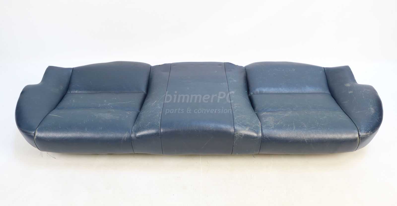 Picture of BMW  Ultramarine Blue Leather Rear Seat Base Bottom Bench Cushion E34 Sedan for sale