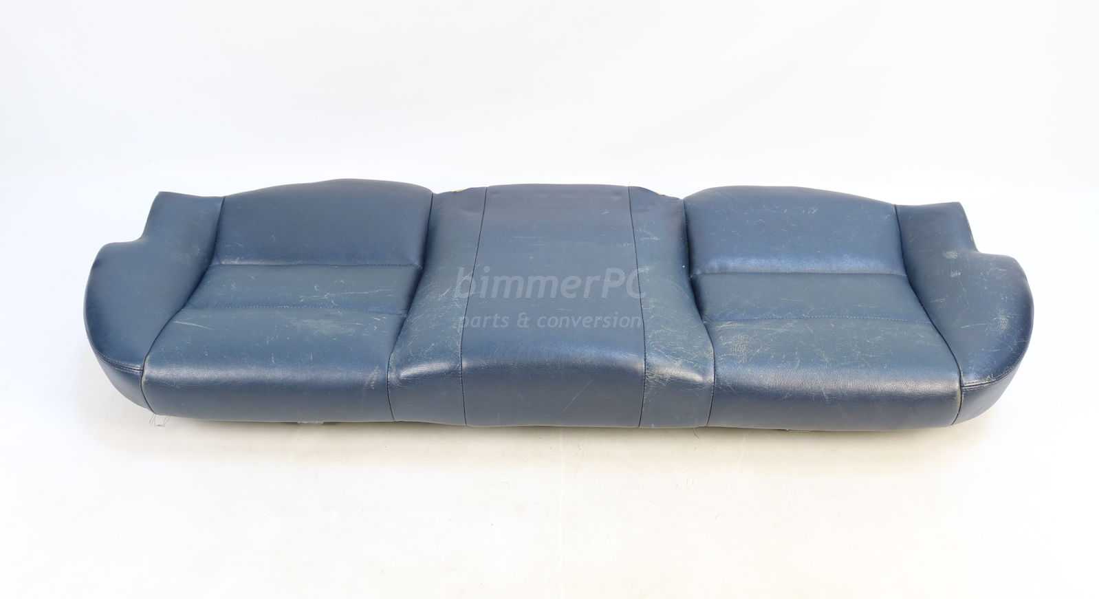 Picture of BMW  Ultramarine Blue Leather Rear Seat Base Bottom Bench Cushion E34 Sedan for sale