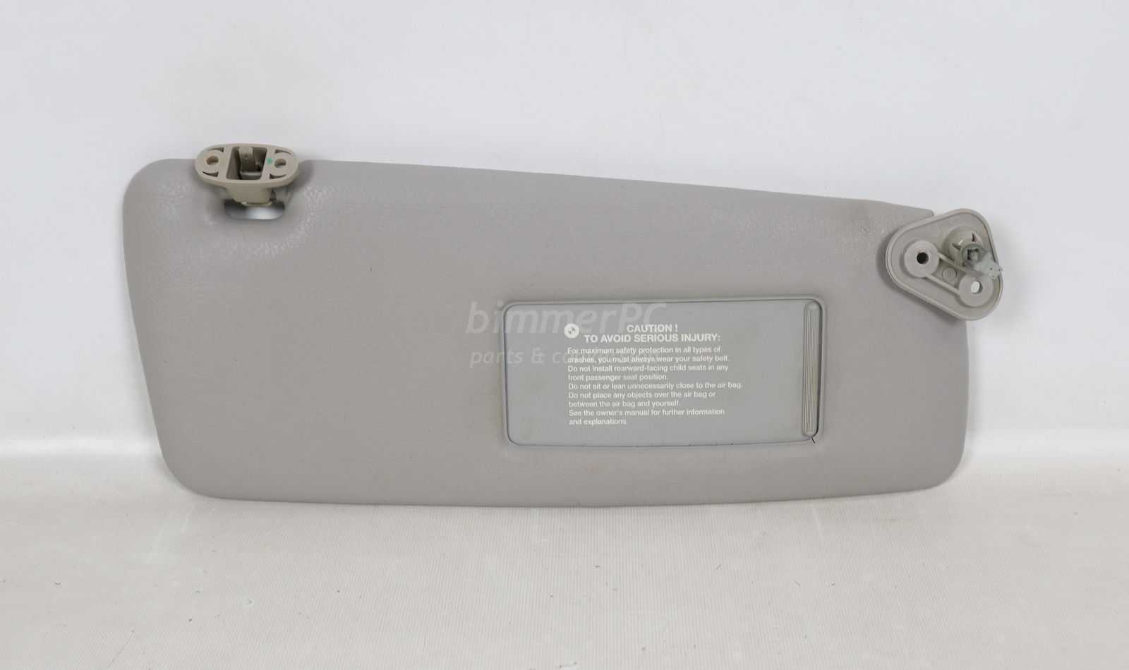 Picture of BMW 51168237120 Right Passengers Sun Visor Blind w Mirror Gray Grau E36 Late for sale