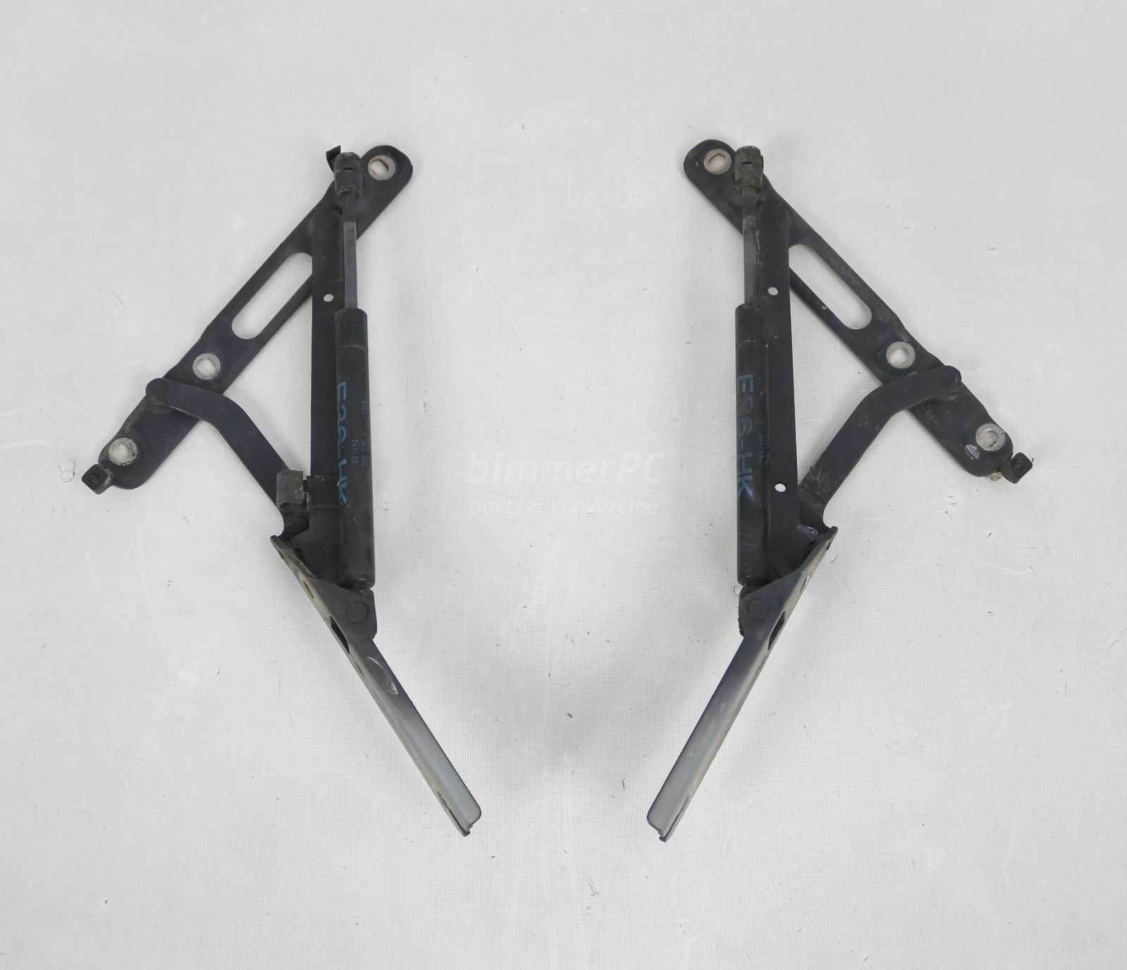 Picture of BMW 41628119163 Black Trunk Lid Arms Supports Mounts Hinges E36 for sale