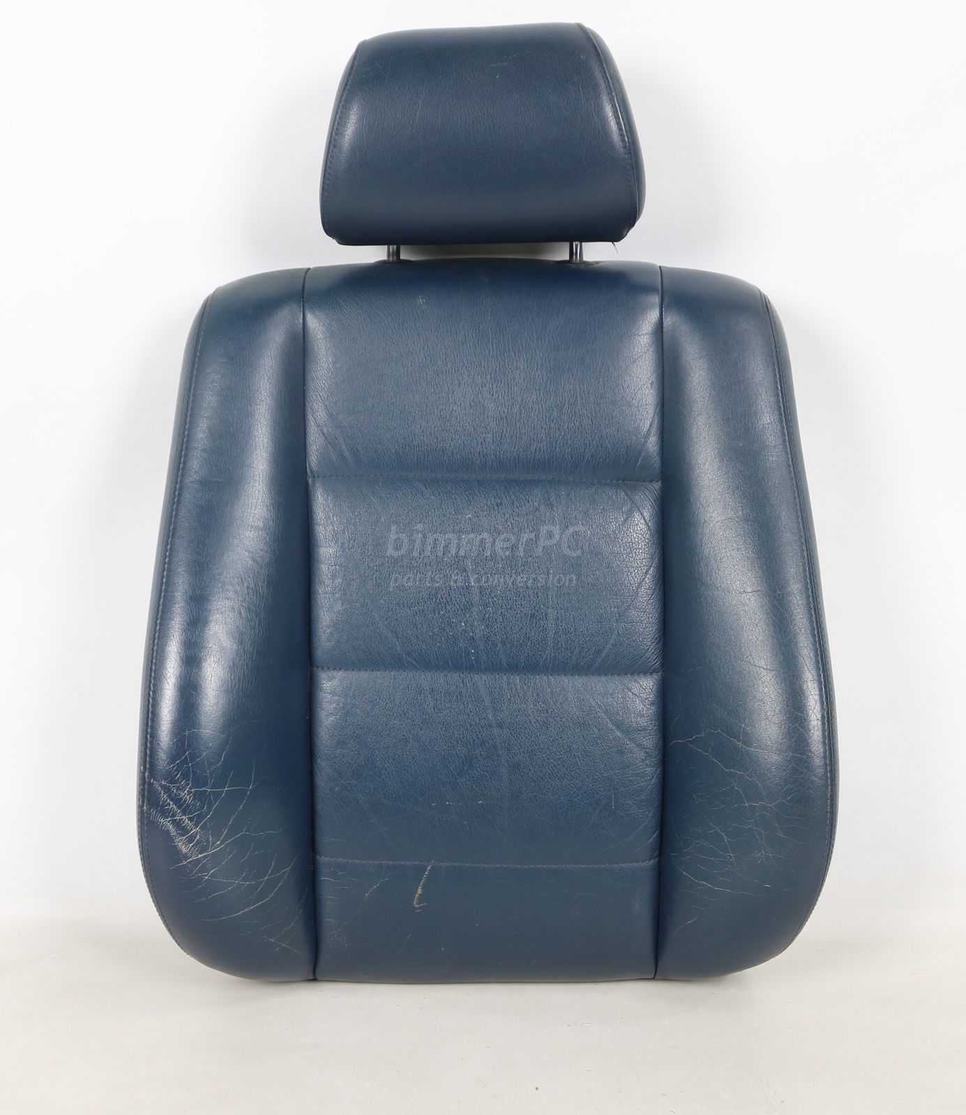 Picture of BMW 52108143074 Ultramarine Blue Leather Front Seat Backrest Cushion Left Right E34 for sale