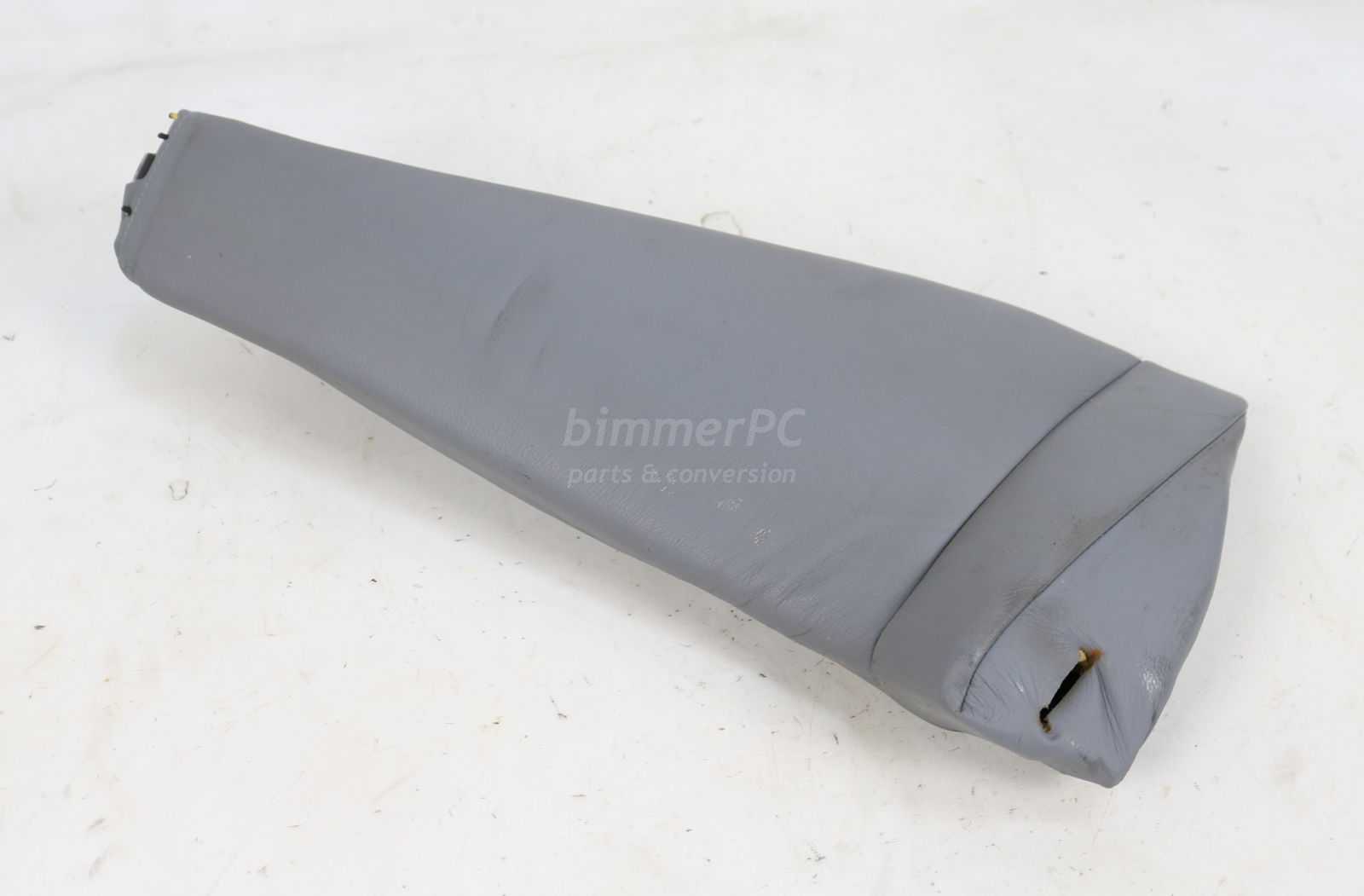 Picture of BMW 52208258700 Right Rear Seat Outer Bolster Cushion Gray Leather Through Loading E46 Coupe for sale
